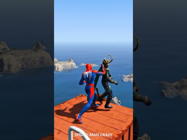 GTA 5 Epic Water Ragdolls Spiderman & Iron Man vs King Kong Jumps/Fails Ep.136