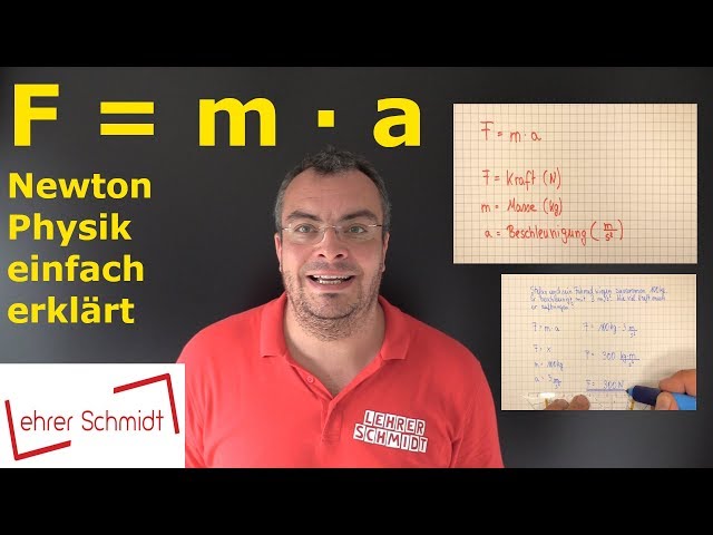 F = m * a | Kraft = Masse * Beschleunigung | Physik - Mechanik - einfach erklärt | Lehrerschmidt