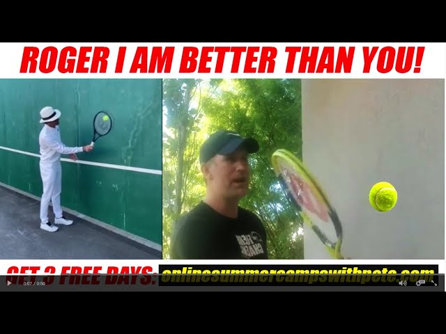 Roger Federer I am Better than you at your Wall Challenge!