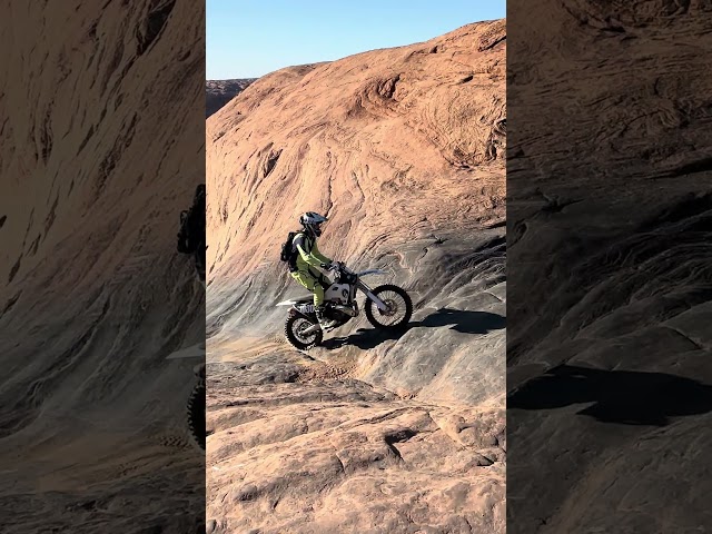 Dirt bikes on Hell’s Gate are fun! #offroad #4x4 #dirtbike #hellsrevenge #hellsgate #moab #fyp #ouch