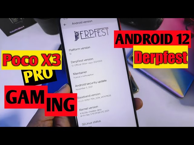 Poco X3 Pro Derpfest Best Gaming ROM | Android 12