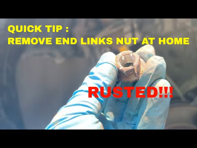 Quick Tip: How To Remove Rusted And Stubborn End Link Nuts At Home (no Torch Needed)!