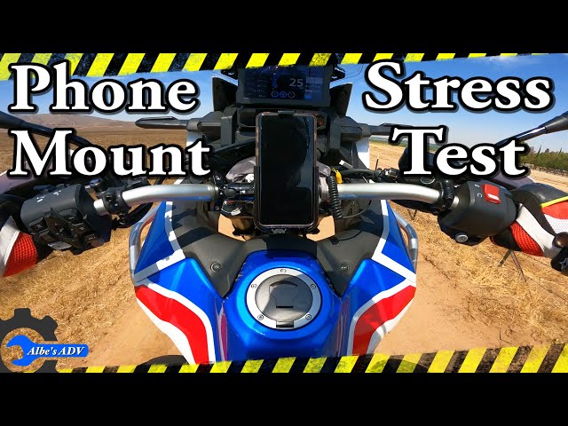 Inexpensive phone mount GUB P50 installed on the Africa Twin