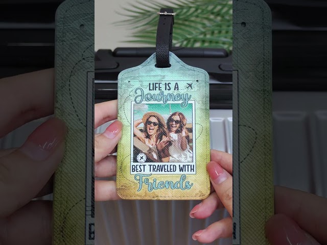 Custom Photo Life Is A Journey Best Traveled With Friends | Personalized Luggage Tag