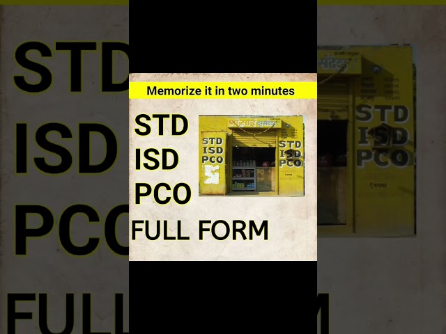 STD ISD PCO Full in important