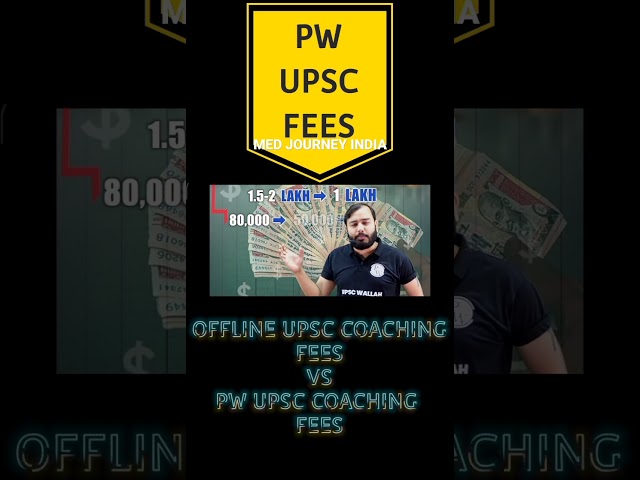 PW UPSC COACHING FEES 🆚 OTHER COACHING FEES|| pw motivation