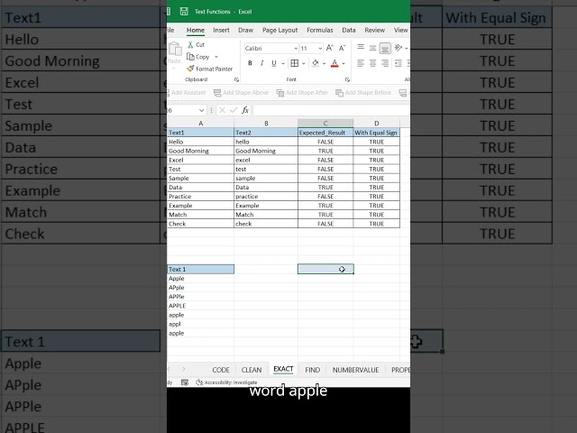 ** Excel "Twin" Text? It's the EXACT Function!**
