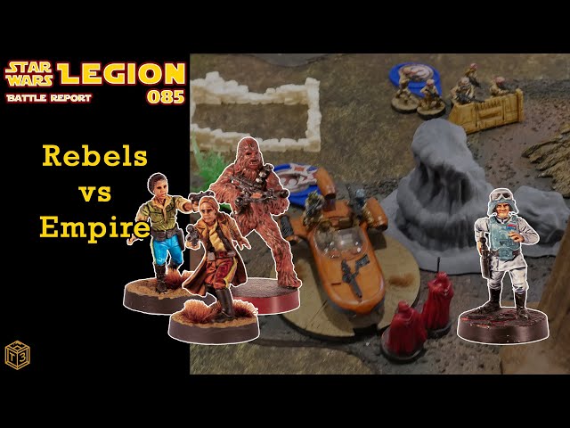 Star Wars Legion Battle Report 085 - Rebels vs Empire (Leia, Han Solo, Chewbacca, Veers)