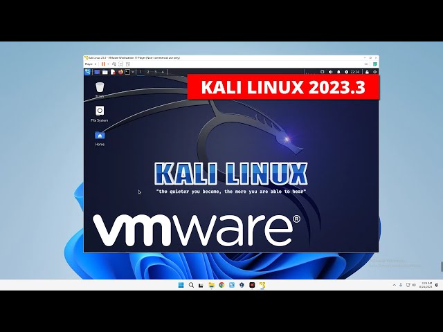 How to Install Kali Linux 2023.3 on VMWare Workstation Player
