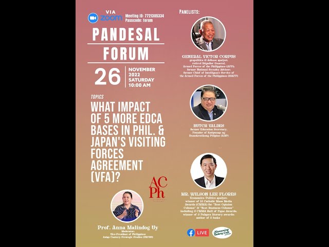 Why analysts see EDCA bases in Philippines & VFA with Japan as dangerous for Asia? Pandesal Forum