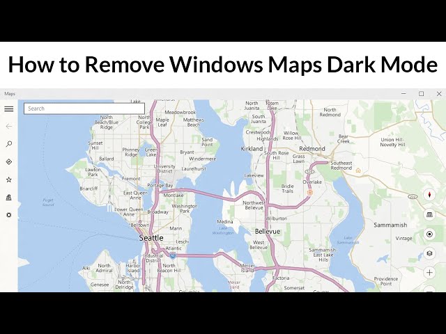 How to Remove Windows Maps App Dark Mode?