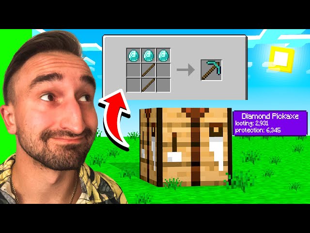 Minecraft, BUT Crafting ENCHANTS Everything...