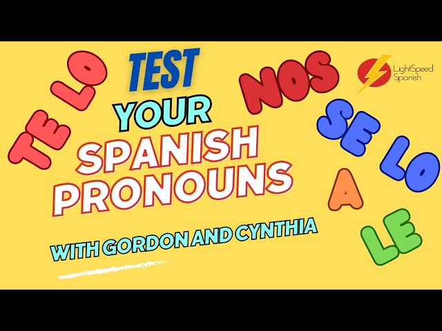 SPANISH PRONOUN TEST A2-B1 LightSpeed #learnspanish #spain #nativespanish #funspanish #spanish