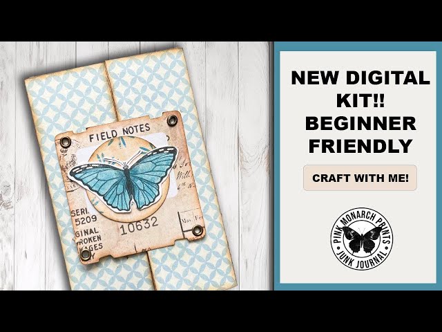 A folio PERFECT for beginners - A NEW DIGITAL KIT Pink Monarch Prints
