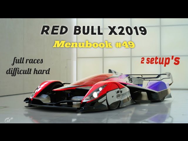 Gran Turismo 7 | GT7 Menübuch 49 Redbull  X2019 setups