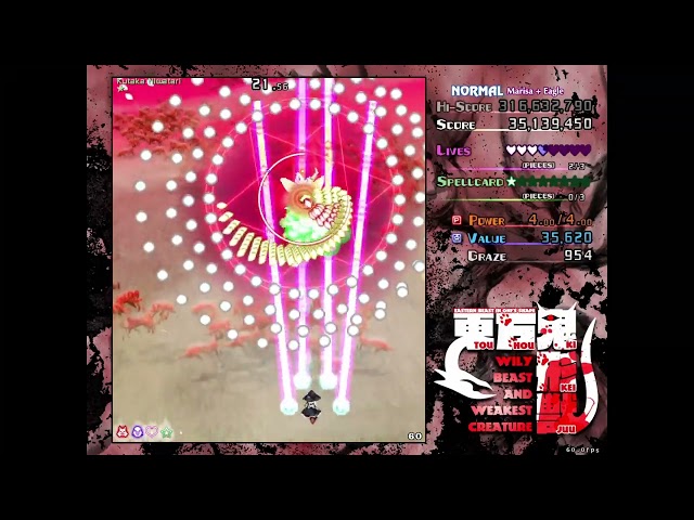 touhou 17 wily beast and weakest creature normal marisa eagle 1cc - no commentary (archival)