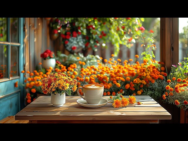 Cozy Porch Ambience with Gentle Spring Atmosphere 🌤️ Smooth Cafe Bossa Nova Jazz for Your Workday