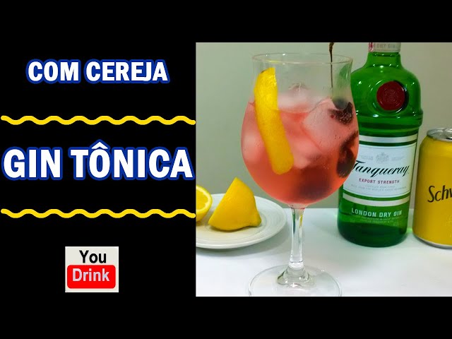 Gin Tônica / CEREJA / Refrescante drink de verão - coquetel com gin