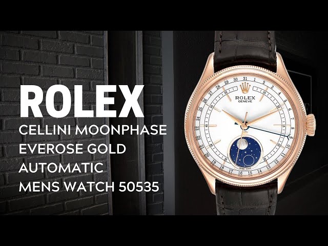 Rolex Cellini Moonphase Everose Gold Automatic Mens Watch 50535 Review | SwissWatchExpo