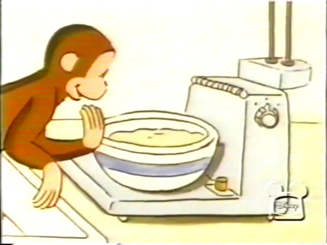Curious George Bakes a Cake (Old Cartoon 80s)
