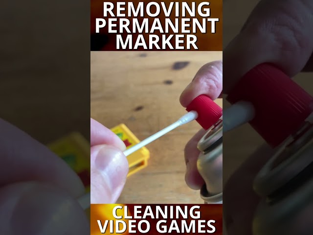 How to Remove Permanent Marker from a Nintendo Video Game Cart #shorts