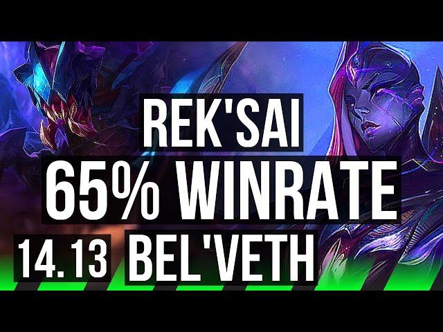 REK'SAI vs BEL'VETH (JGL) | 65% winrate, 5/1/4 | EUW Grandmaster | 14.13