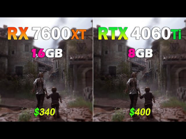 RTX 4060 Ti 8GB vs Radeon RX 7600 XT 16GB - Test in 6 Games 1080p & 1440p