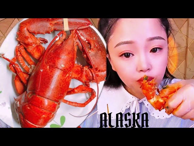ASMR MUKBANG Giant ALASKA Shrimp, god eats super delicious fatty meat