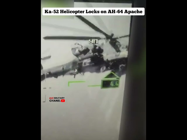Ka-52 Helicopter Locks on AH-64 Apache #shorts #helicopter #russia #usa