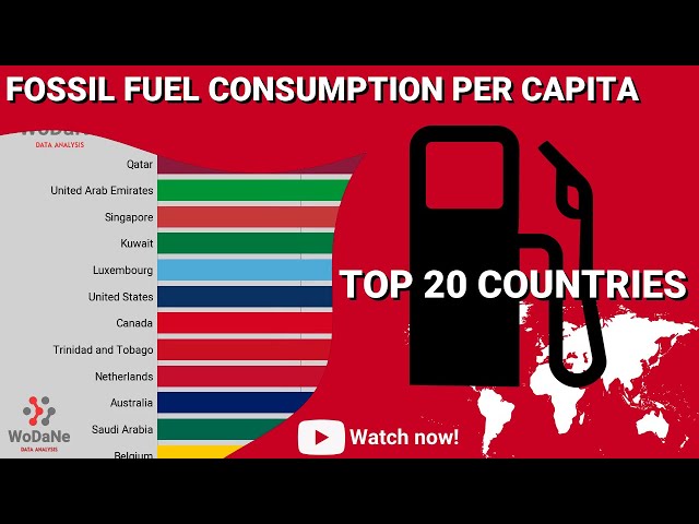 TOP 20 countries by fossil fuel consumption per capita