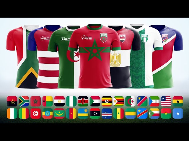 ماذا لو قامت أشهر المنتخبات الأفريقية بتصميم قمصانها على شكل علم الدولة | 35 منتخب