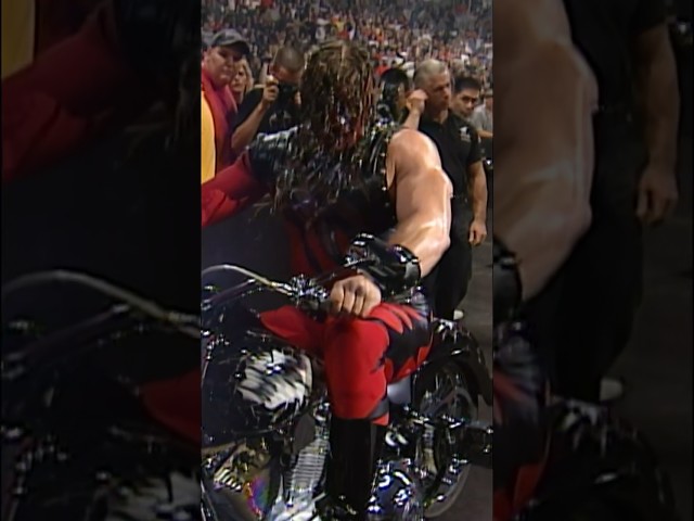 Kane rides off on Undertaker’s motorcycle! 🏍️