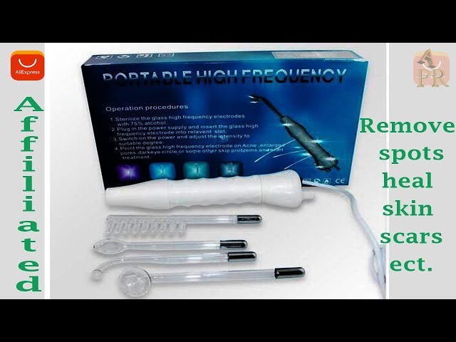 Portable High Frequency Straight hair comb D'arsonval Skin Tightening Acne Spot Remover l UNBOXING