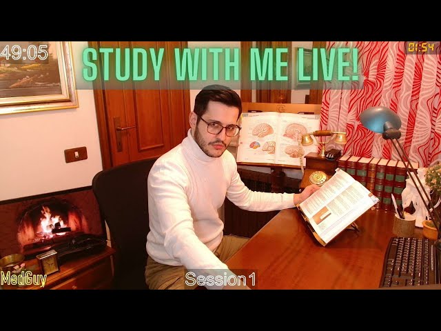|🔴LIVE|📚👨🏻‍⚕️STUDY WITH ME | 🍅 POMODORO TIMER 60/10 |​ 🔥🌧️|9 HRS |