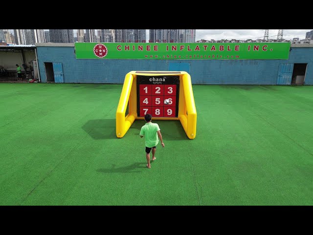 Score Big: Custom Inflatable Football Shooting Game! ⚽🎯🎈 Chinee Inflatables T11-3655