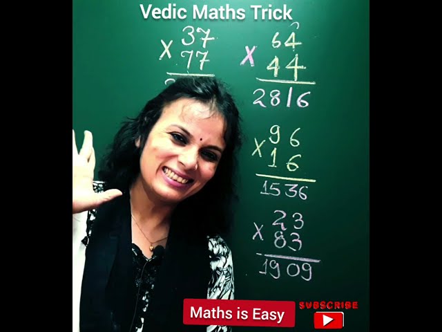 Vedic Multiplication Trick  | Vedic Maths | Maths is Easy  #Shorts #Youtubeshorts