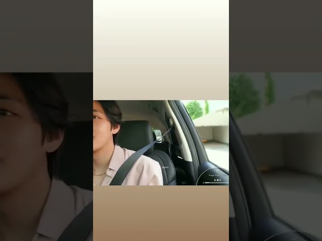 taehyung seen a girl 😳 (creadit to owner) #nohate #kimtaehung #car #unknowngirl
