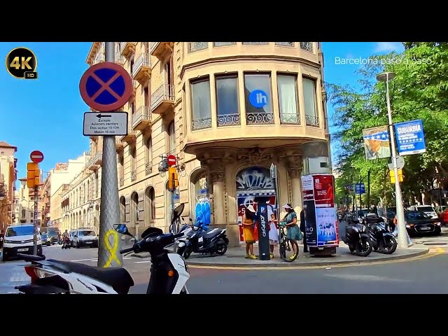 Calle Trafalgar | Paseos por Barcelona 4K | Distrito del Eixample | España