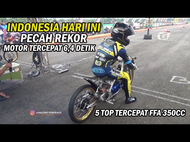 6,4 Detik ! Cetak Rekor Baru Ninja FFA 350CC Tercepat Di indonesia Saat Ini Drag Bike Gadhuro 2021