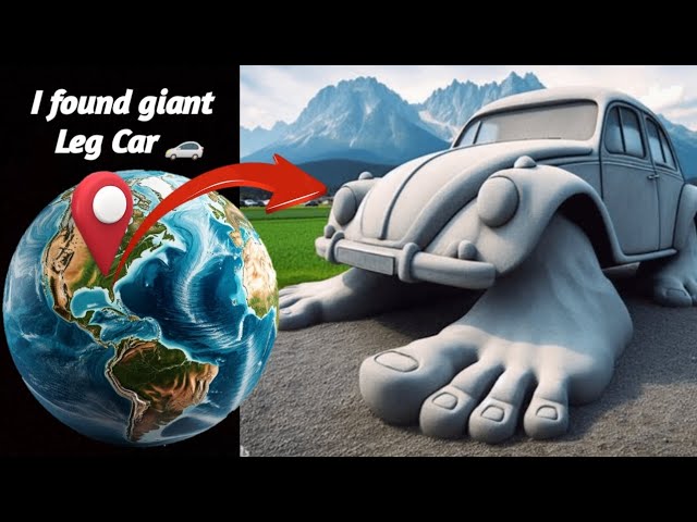 I Found Giant Leg Car 🤯 On Google Earth 🌍 #sjgoogleearth #earth #map #video #viral #car