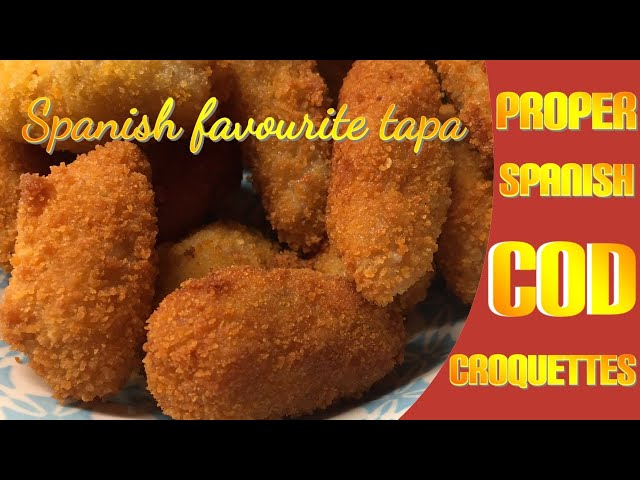 How to make cod croquettes/croquetas de bacalao, Spanish croquettes, Spanish tapas, spanish recipes