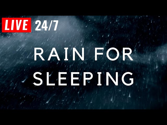 🔴 Rain Sounds with BLACK SCREEN to Sleep FAST - Block Noise to Stop Insomnia
