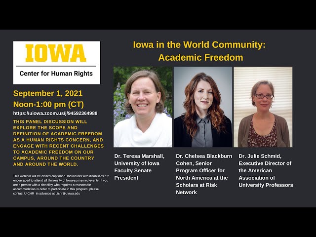 Iowa in the World Community: Academic Freedom