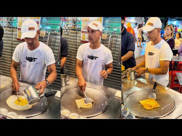 Amazing Skill, Thai Banana Pancakes in Chinatown, Bangkok