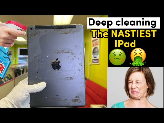 DEEP CLEANING THE NASTIEST #ipad and case I’ve ever seen 🤢🤮 #asmr #gross #nasty #hair #roblox