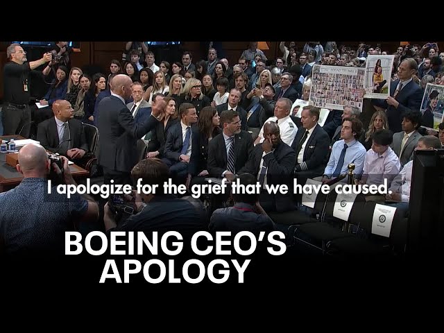 Boeing CEO apologizes to families of 737 Max crash victims during Senate panel testimony