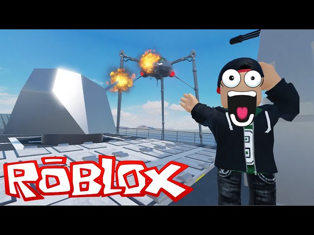 Battling TRIPODS in a BATTLESHIP on ROBLOX! (War of the Worlds: Combat)