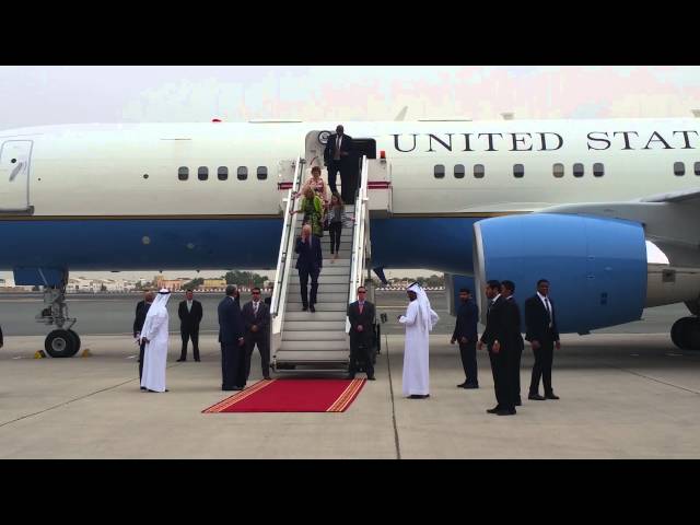 US Vice President Joe Biden lands in Dubai Royal Air Wing