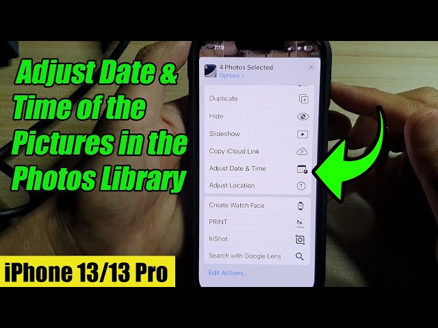 iPhone 13/13 Pro: How to Adjust Date & Time of the Picture in the Photos Library