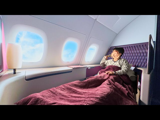 $8000 First Class on Qatar Airways | London 🇬🇧 - Doha 🇶🇦